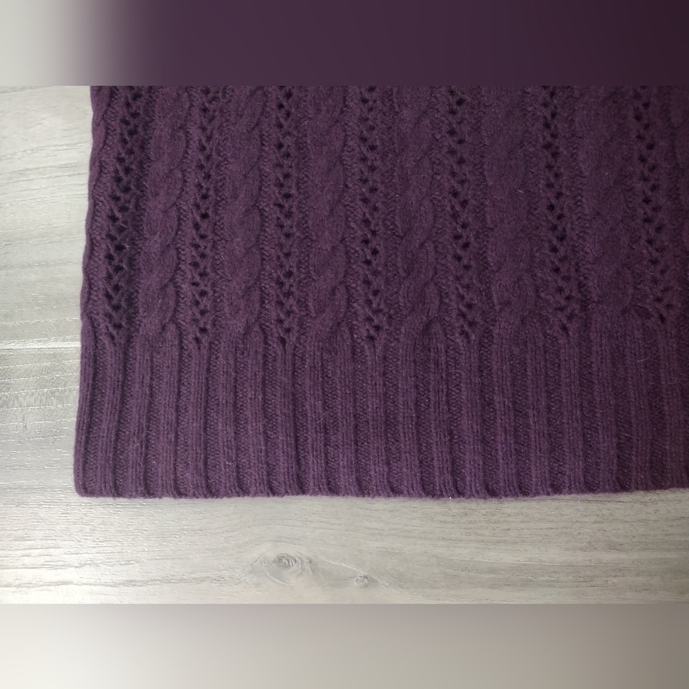 Express Deep Purple Off-Shoulder Sweater - Picture 5 of 10